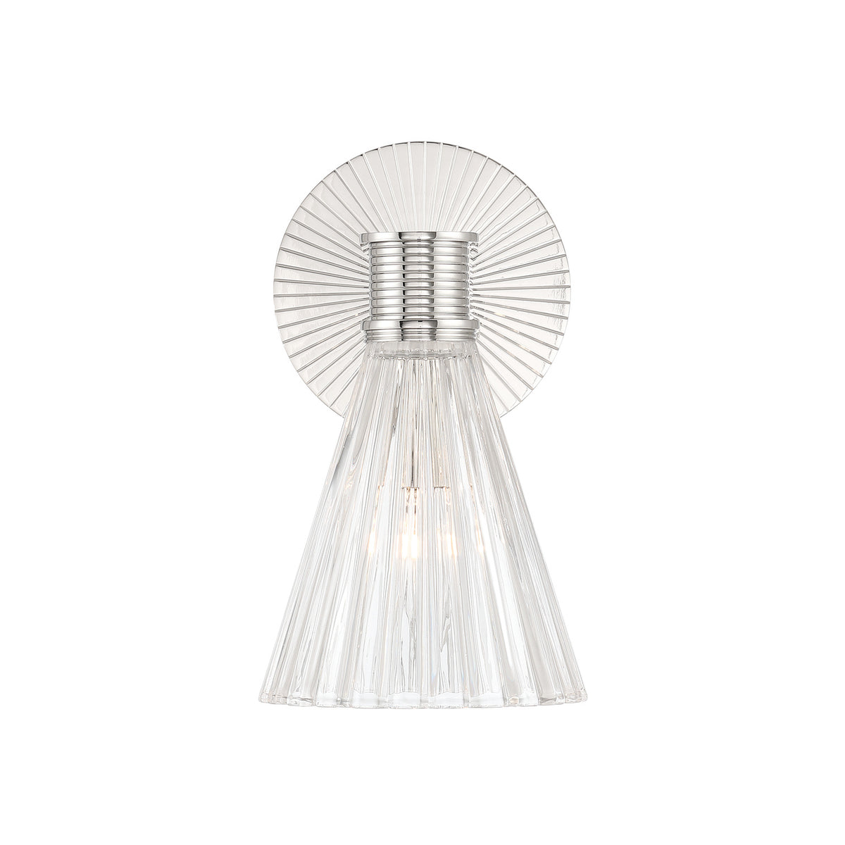 Crystorama Lotus 5.5" 1-Light Wall Sconce Polished Nickel - detail
