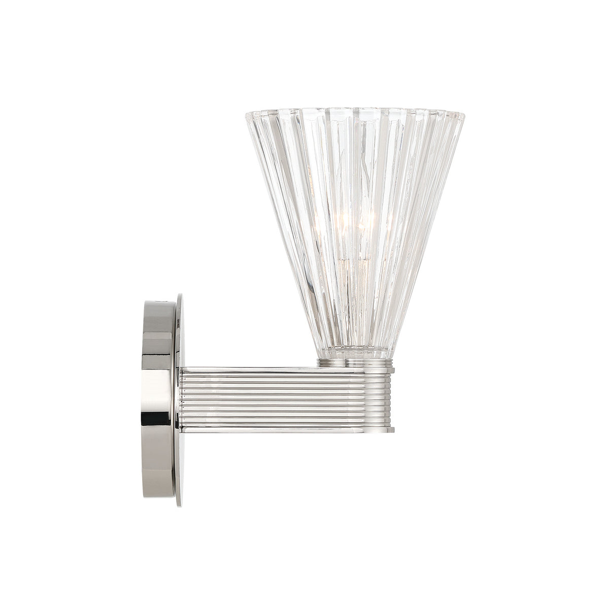 Crystorama Lotus 5.5" 1-Light Wall Sconce Polished Nickel - detail