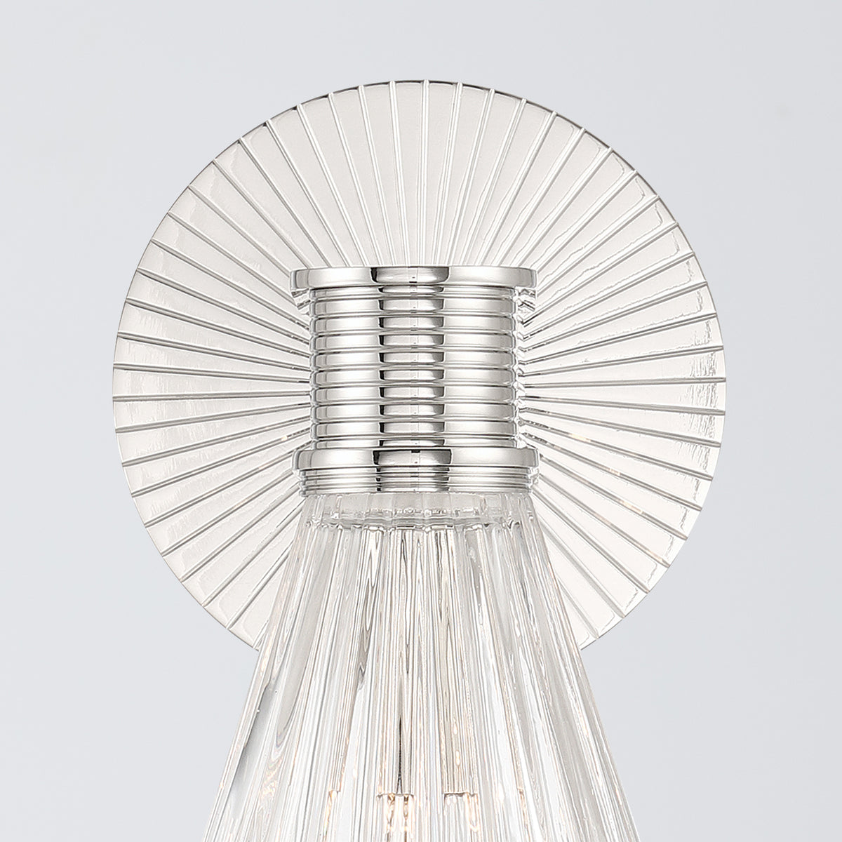 Crystorama Lotus 5.5" 1-Light Wall Sconce Polished Nickel - detail