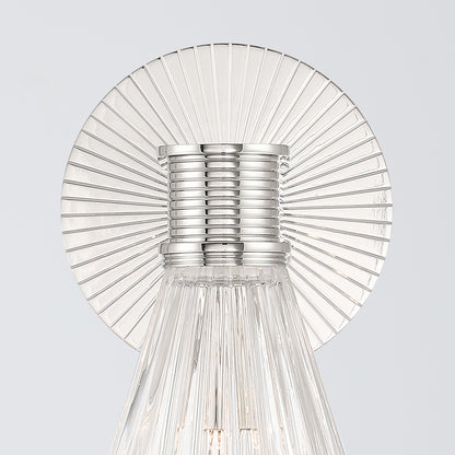 Crystorama Lotus 5.5" 1-Light Wall Sconce Polished Nickel - detail