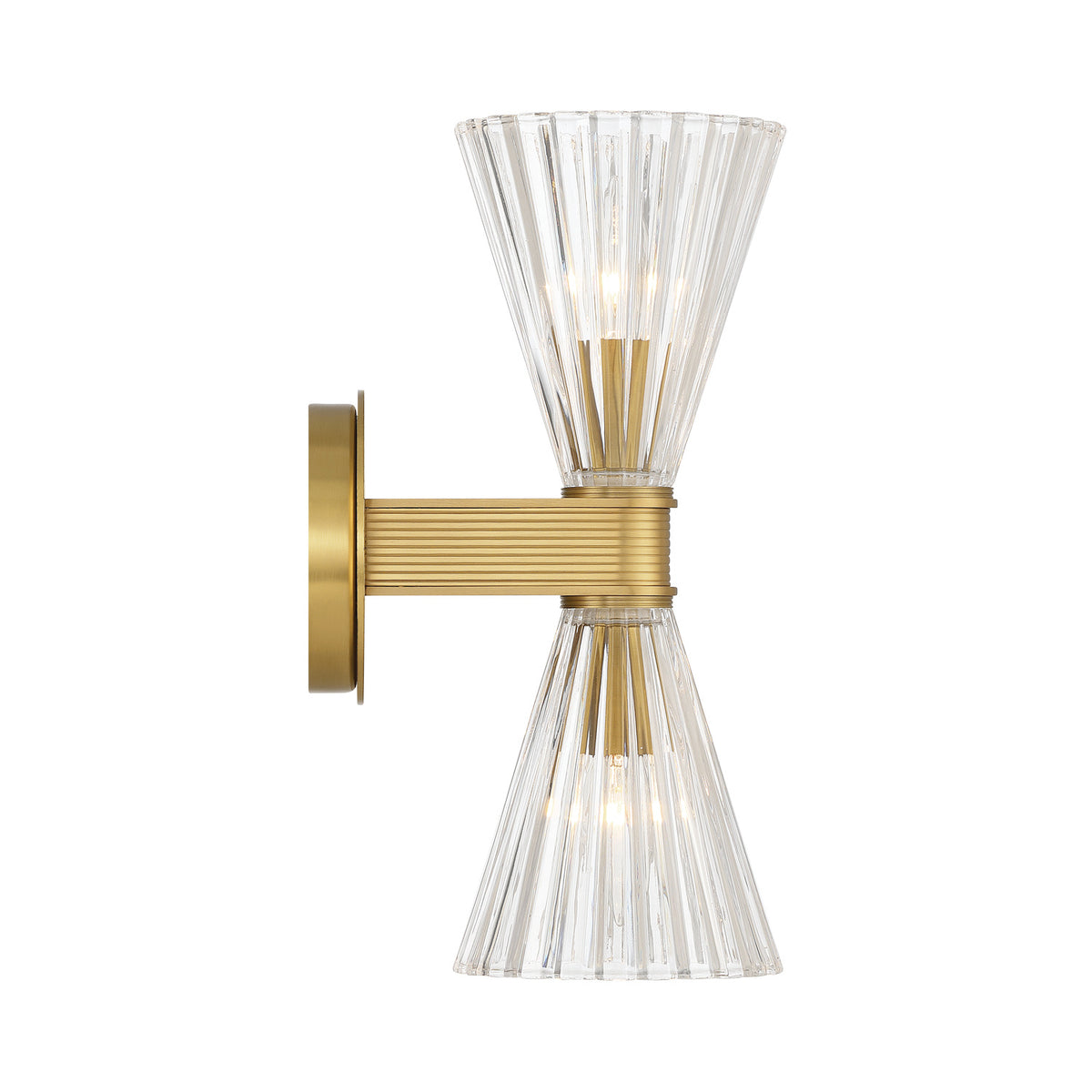 Crystorama Lotus 5.5" 2-Light Wall Sconce Luxe Gold - detail