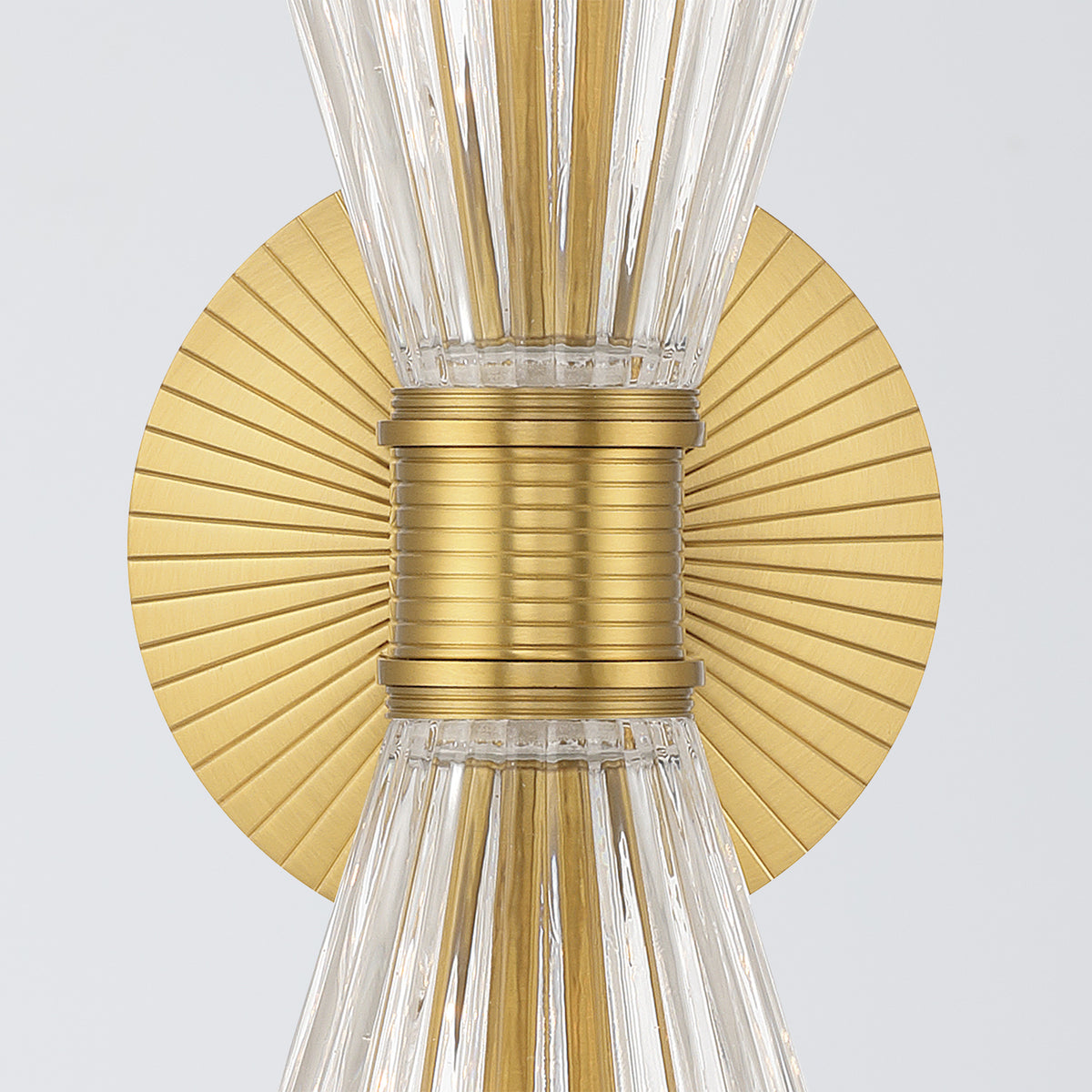 Crystorama Lotus 5.5" 2-Light Wall Sconce Luxe Gold - detail