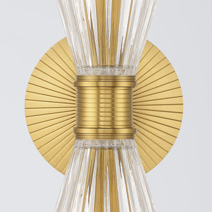 Crystorama Lotus 5.5" 2-Light Wall Sconce Luxe Gold - detail
