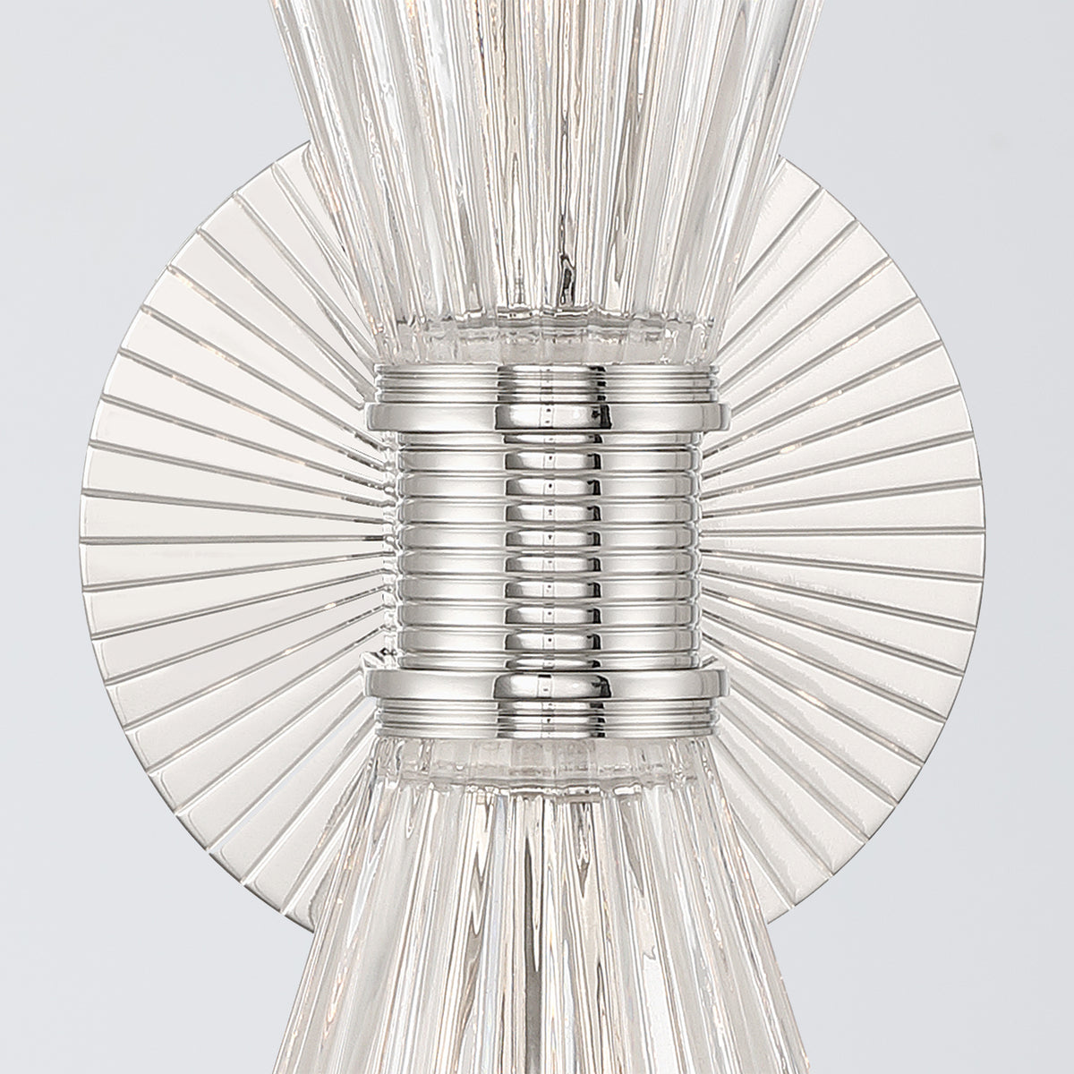 Crystorama Lotus 5.5" 2-Light Wall Sconce Polished Nickel - detail
