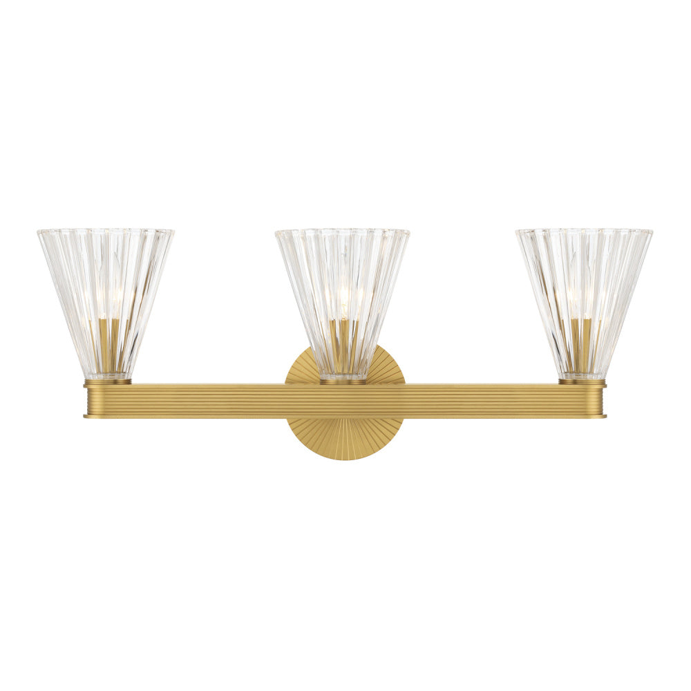 Crystorama Lotus 3-Light Bathroom Vanity Luxe Gold