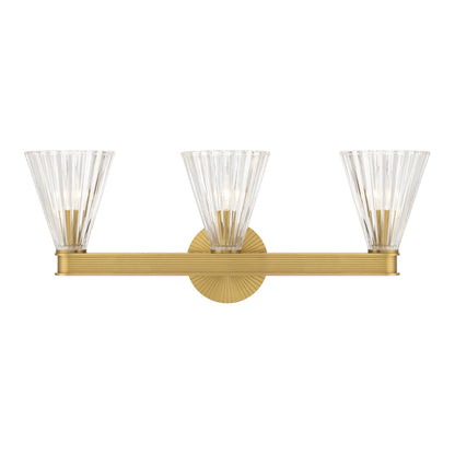 Crystorama Lotus 3-Light Bathroom Vanity Luxe Gold