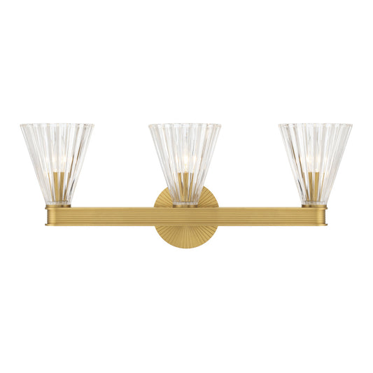 Crystorama Lotus 3-Light Bathroom Vanity Luxe Gold