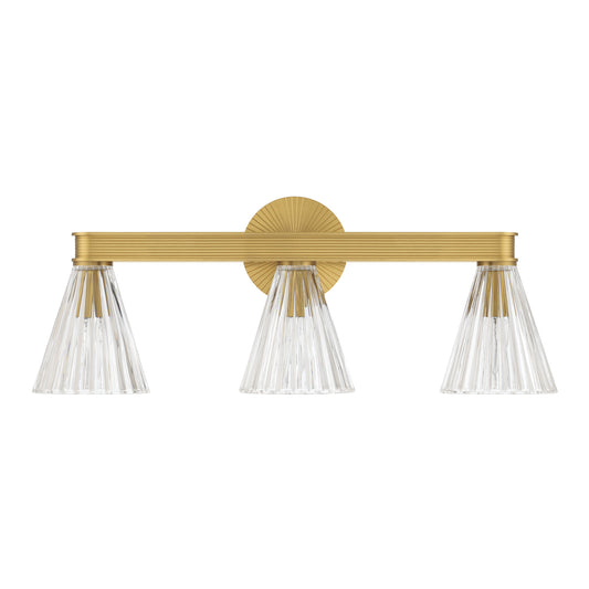 Crystorama Lotus 3-Light Bathroom Vanity Luxe Gold - detail