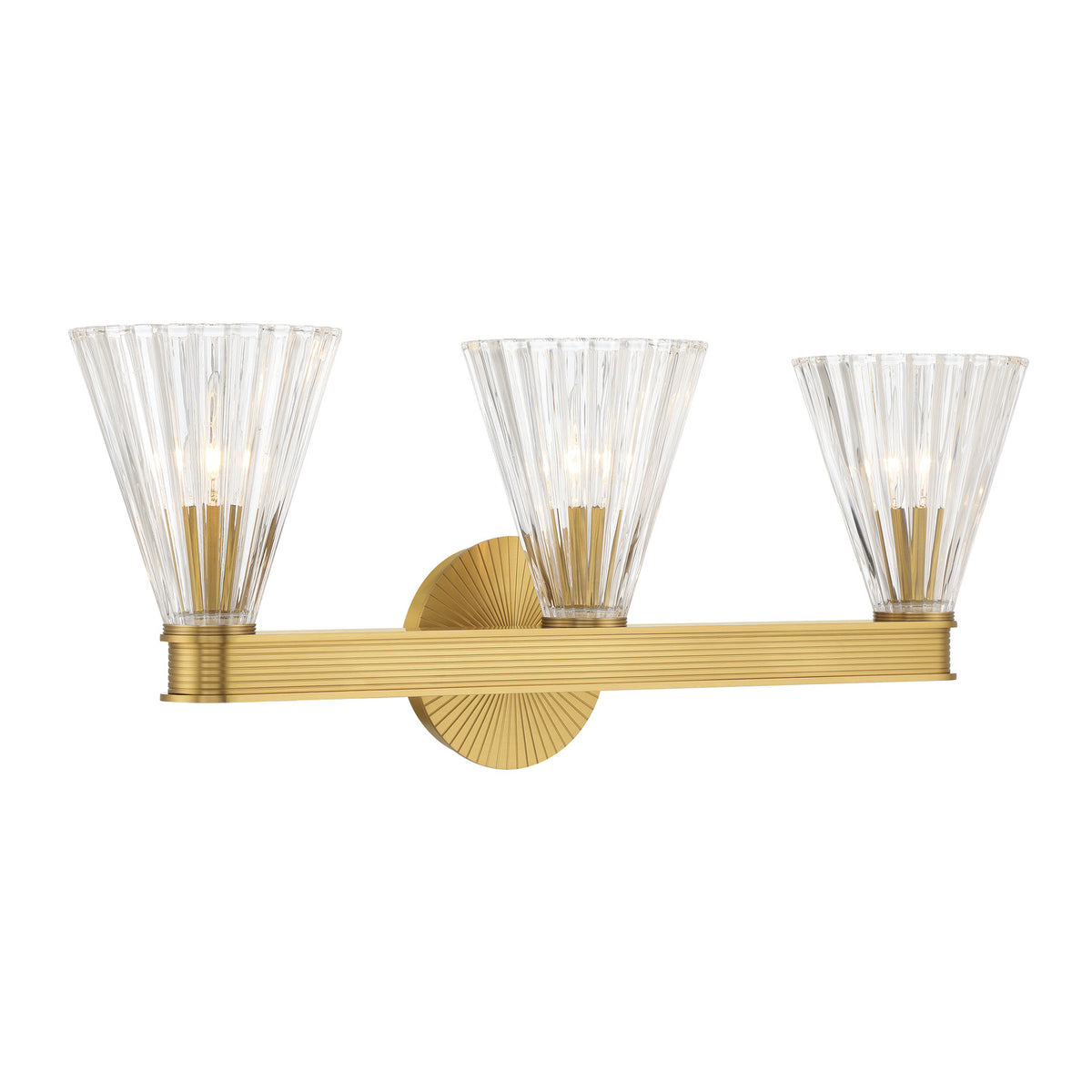 Crystorama Lotus 3-Light Bathroom Vanity Luxe Gold - detail
