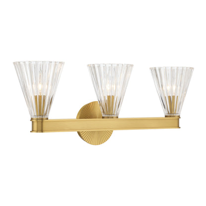 Crystorama Lotus 3-Light Bathroom Vanity Luxe Gold - detail