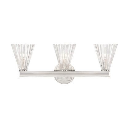 Crystorama Lotus 3-Light Bathroom Vanity Polished Nickel