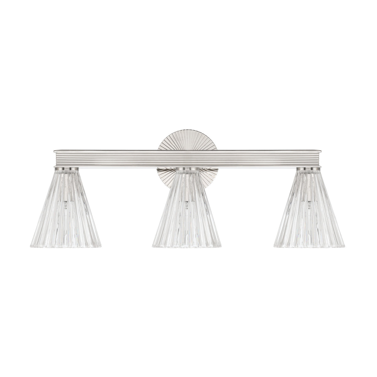 Crystorama Lotus 3-Light Bathroom Vanity Polished Nickel - detail