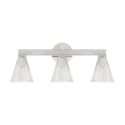 Crystorama Lotus 3-Light Bathroom Vanity Polished Nickel - detail