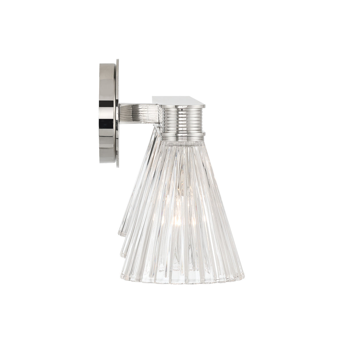 Crystorama Lotus 3-Light Bathroom Vanity Polished Nickel - detail