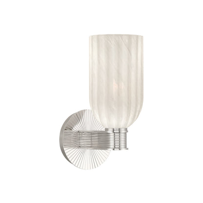 Crystorama Lotus 5" 1-Light Wall Sconce Polished Nickel