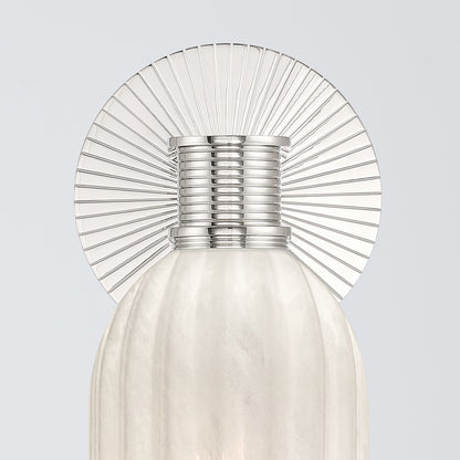 Crystorama Lotus 5" 1-Light Wall Sconce Polished Nickel - detail