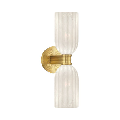 Crystorama Lotus 5" 2-Light Bathroom Sconce Luxe Gold