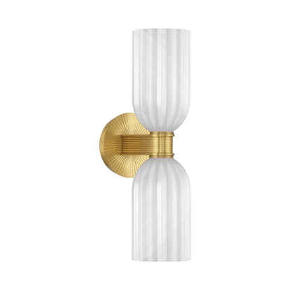 Crystorama Lotus 5" 2-Light Bathroom Sconce Luxe Gold - detail