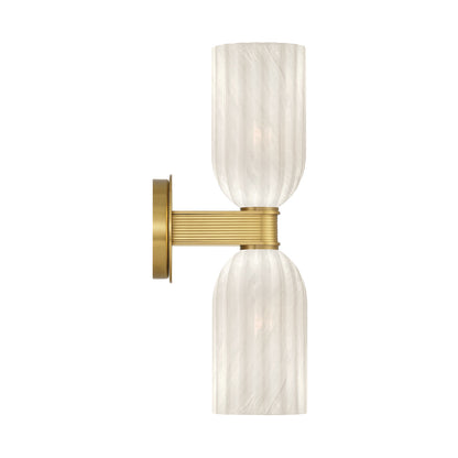 Crystorama Lotus 5" 2-Light Bathroom Sconce Luxe Gold - detail