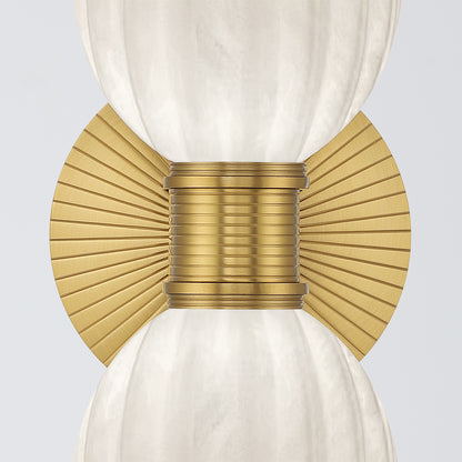 Crystorama Lotus 5" 2-Light Bathroom Sconce Luxe Gold - detail