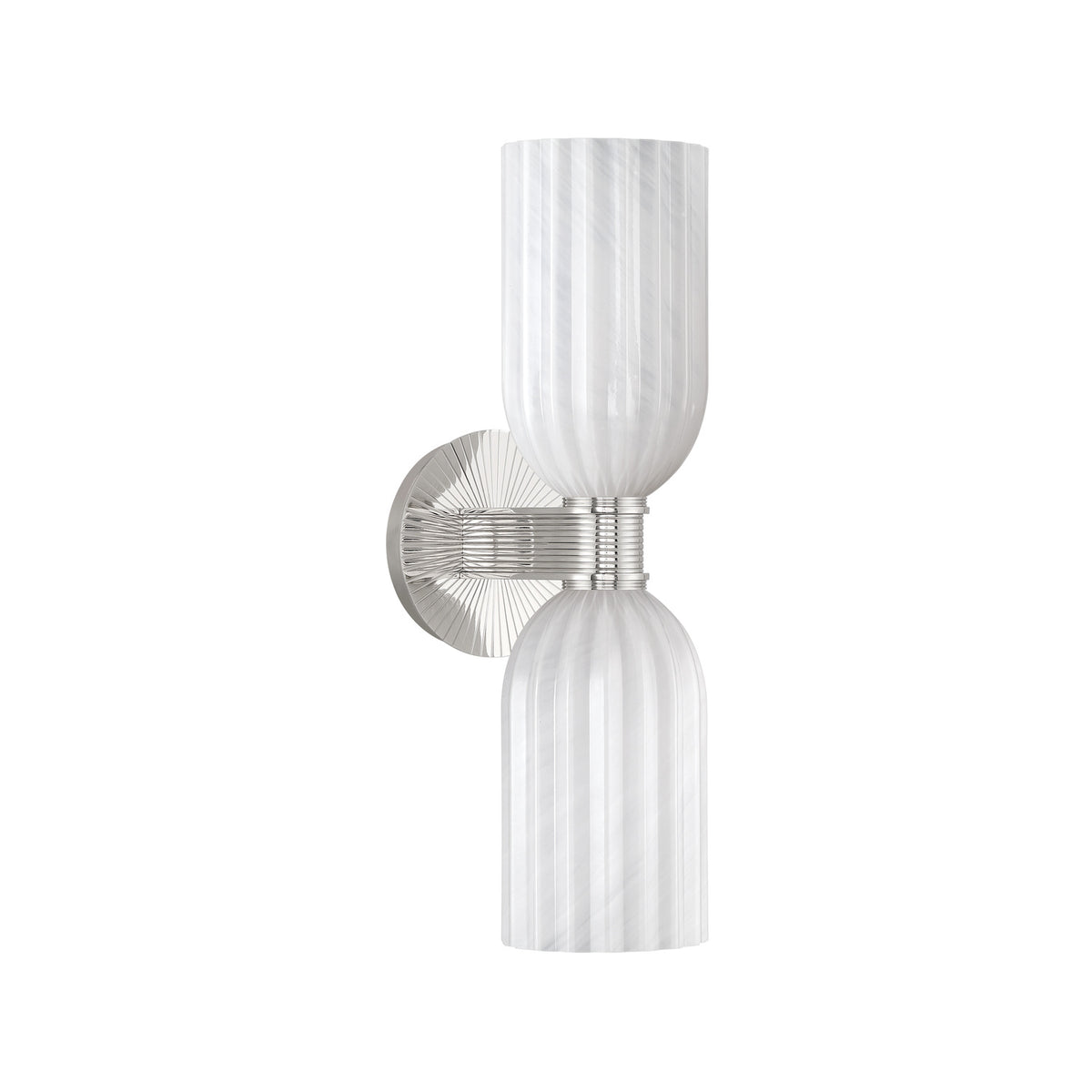 Crystorama Lotus 5" 2-Light Bathroom Sconce Polished Nickel - detail