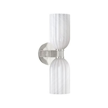 Crystorama Lotus 5" 2-Light Bathroom Sconce Polished Nickel - detail