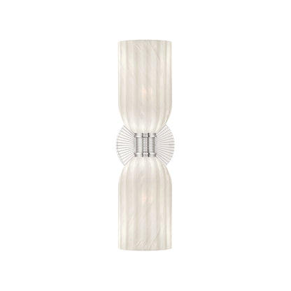 Crystorama Lotus 5" 2-Light Bathroom Sconce Polished Nickel - detail