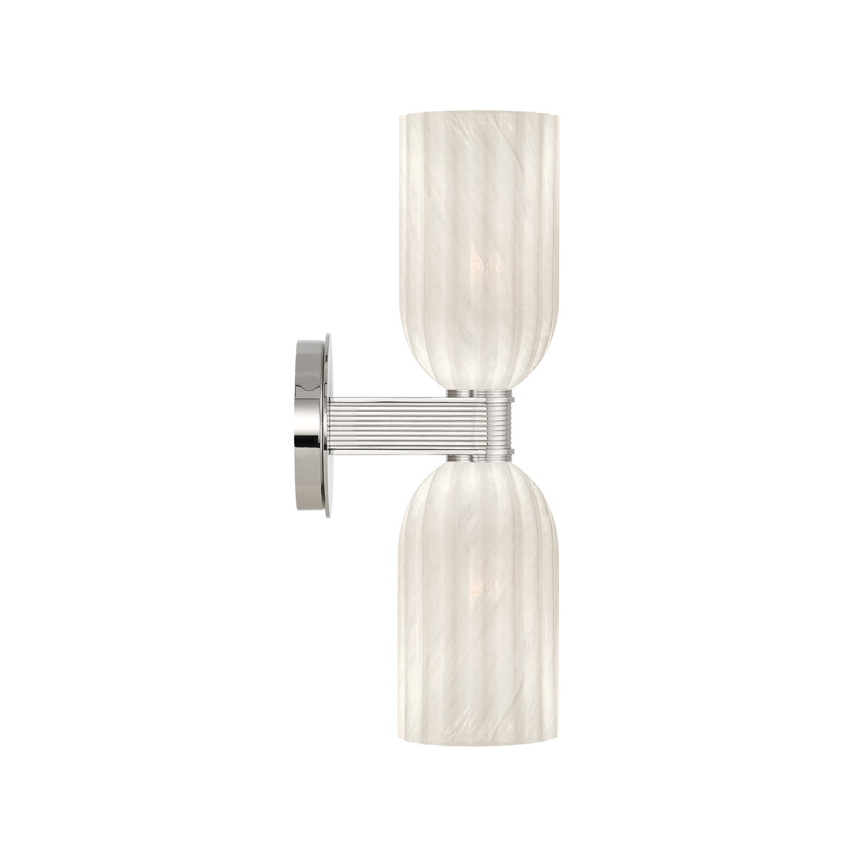 Crystorama Lotus 5" 2-Light Bathroom Sconce Polished Nickel - detail