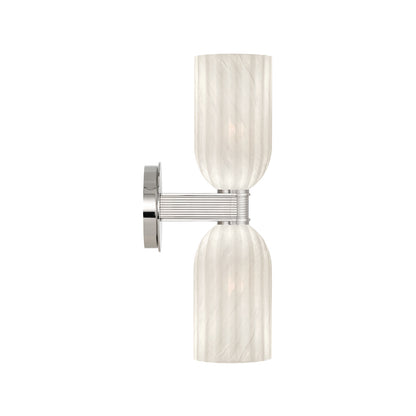 Crystorama Lotus 5" 2-Light Bathroom Sconce Polished Nickel - detail