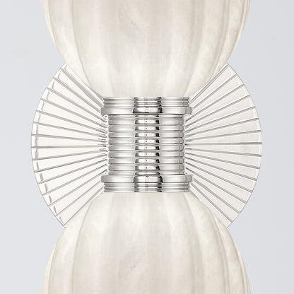 Crystorama Lotus 5" 2-Light Bathroom Sconce Polished Nickel - detail