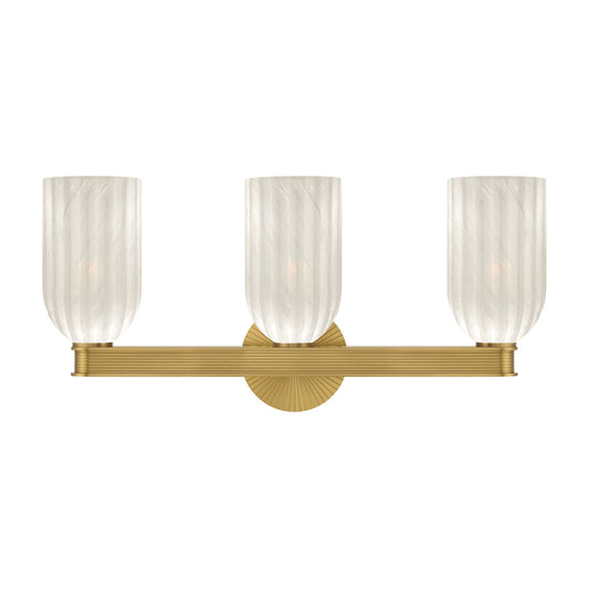 Crystorama Lotus 22.75" 3-Light Bathroom Vanity Luxe Gold