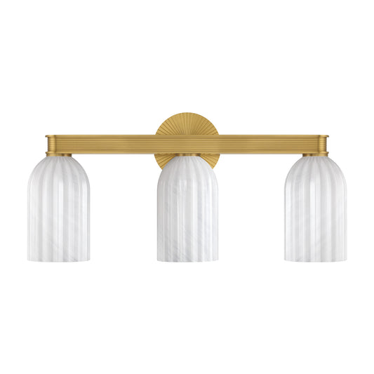 Crystorama Lotus 22.75" 3-Light Bathroom Vanity Luxe Gold - detail