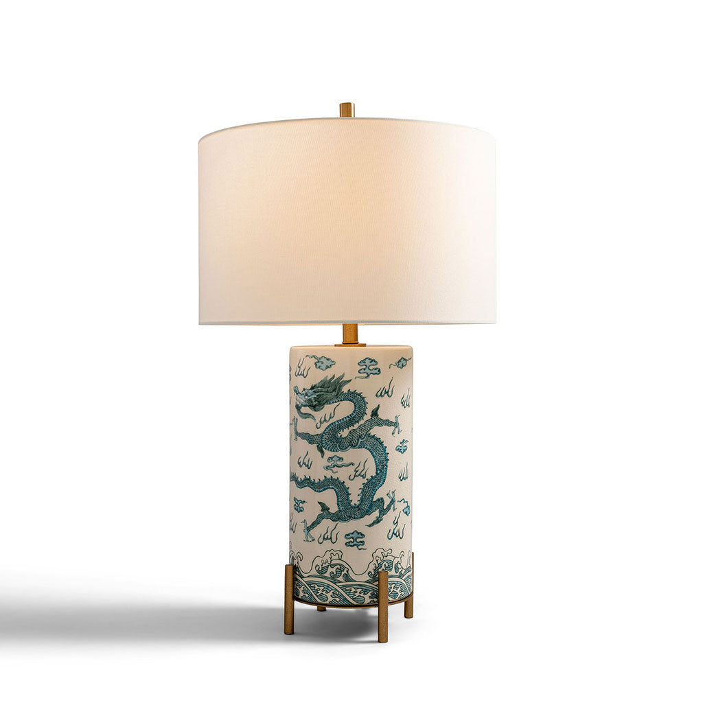 Imperial Dragon Lamp Teal
