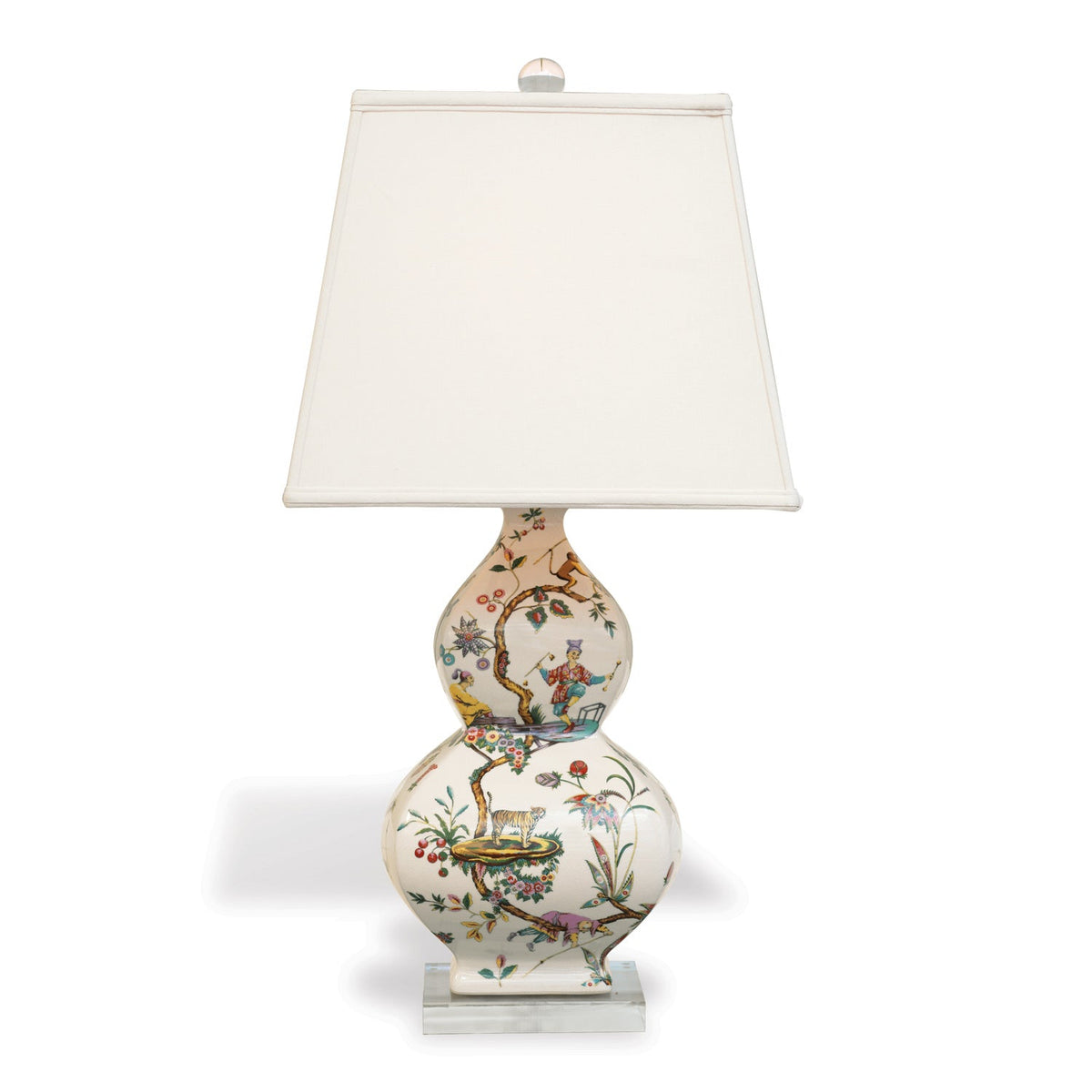 Port 68 Chinoise Exotique Lamp with Square Shade