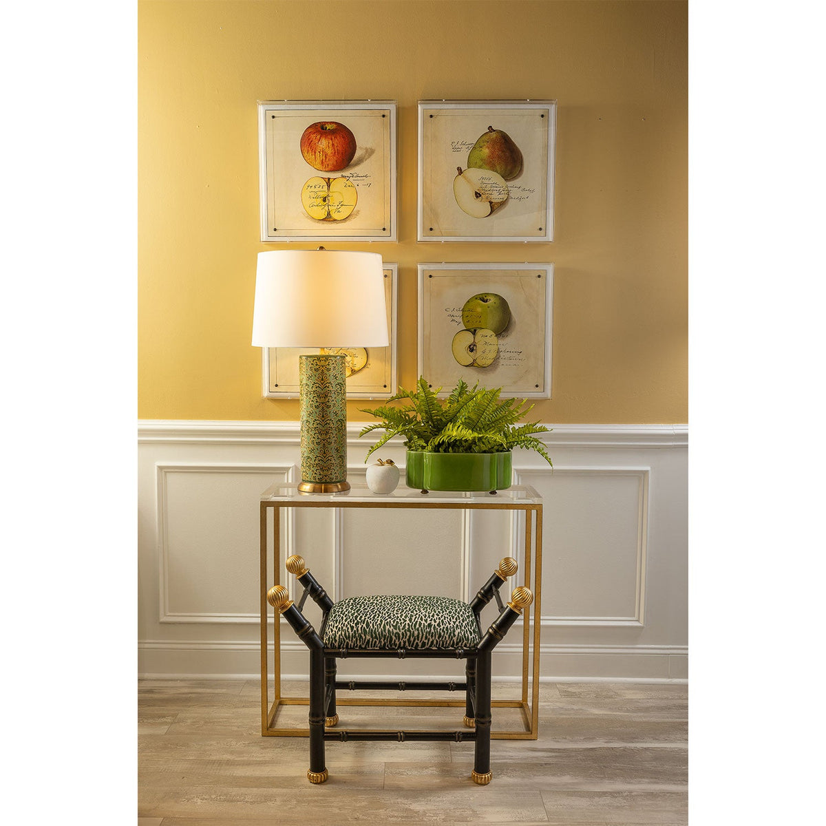Port 68 Richmond Damask Lamp view 3