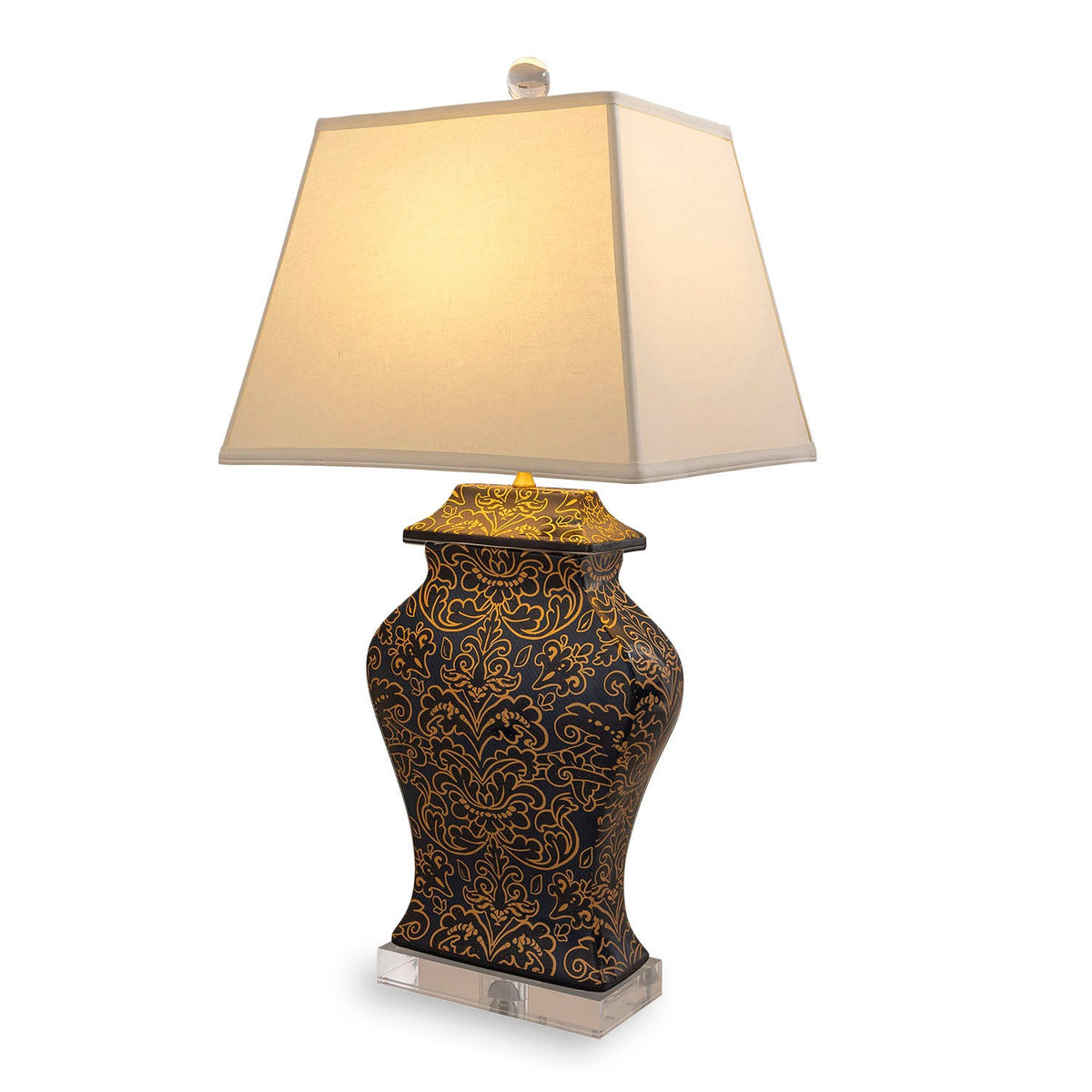 Port 68 Richmond Damask Lamp view 2