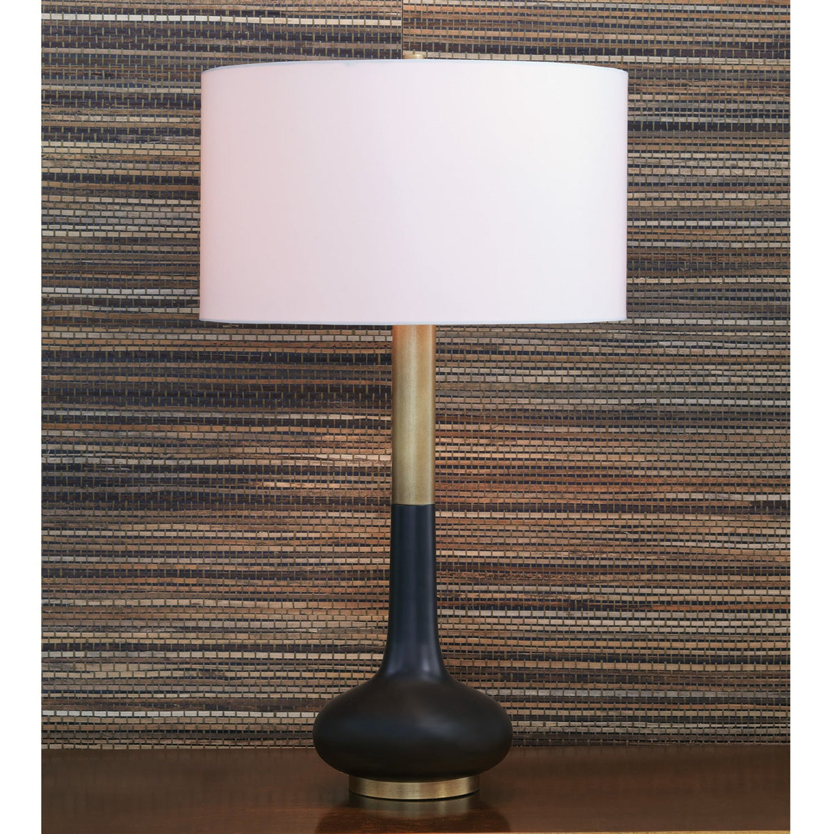 Powell Lamp Black & Beige