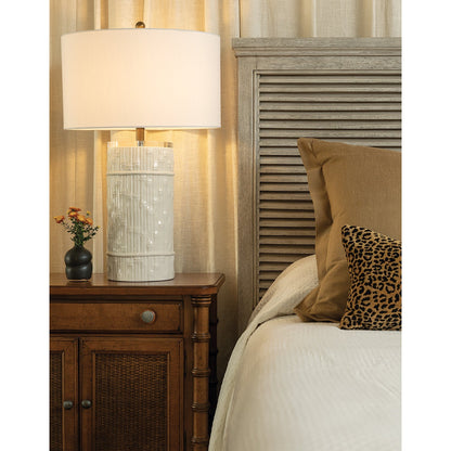 Bamboo Cylinder Lamp Cream