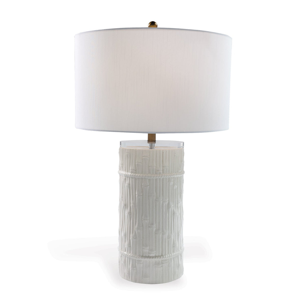 Bamboo Cylinder Lamp Cream