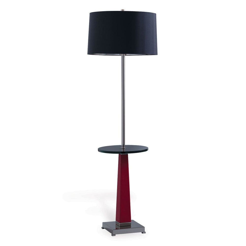 Port 68 Cairo Floor Lamp with Table Polished Nickel, Silver