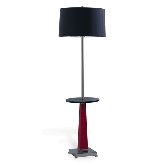 Port 68 Cairo Floor Lamp with Table Polished Nickel, Silver