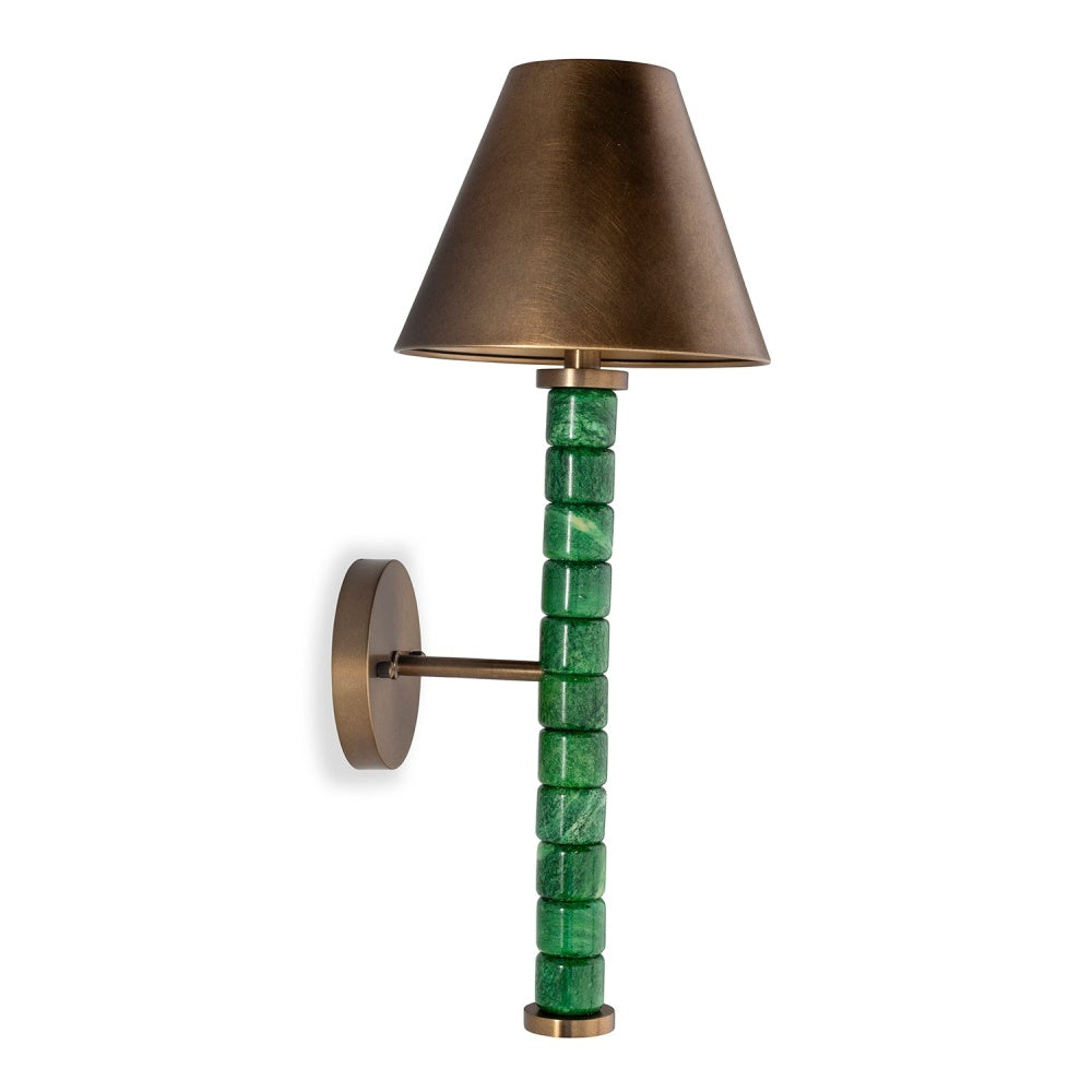 Port 68 Jade Garden Sconce Aged Brass view 4