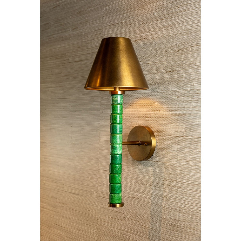 Port 68 Jade Garden Sconce Aged Brass view 5