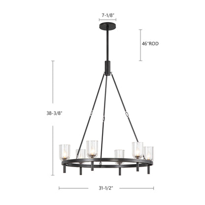 Lucian 32" 6-Light Chandelier