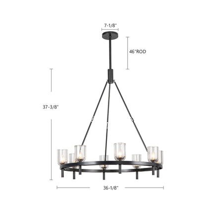 Lucian 36" 8-Light Chandelier
