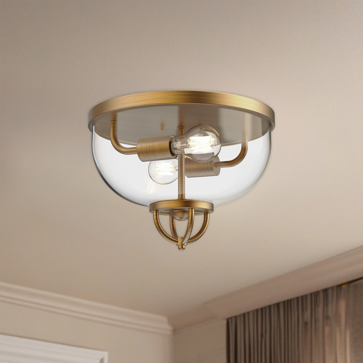 Lancaster 13" 2-Light Flush Mount