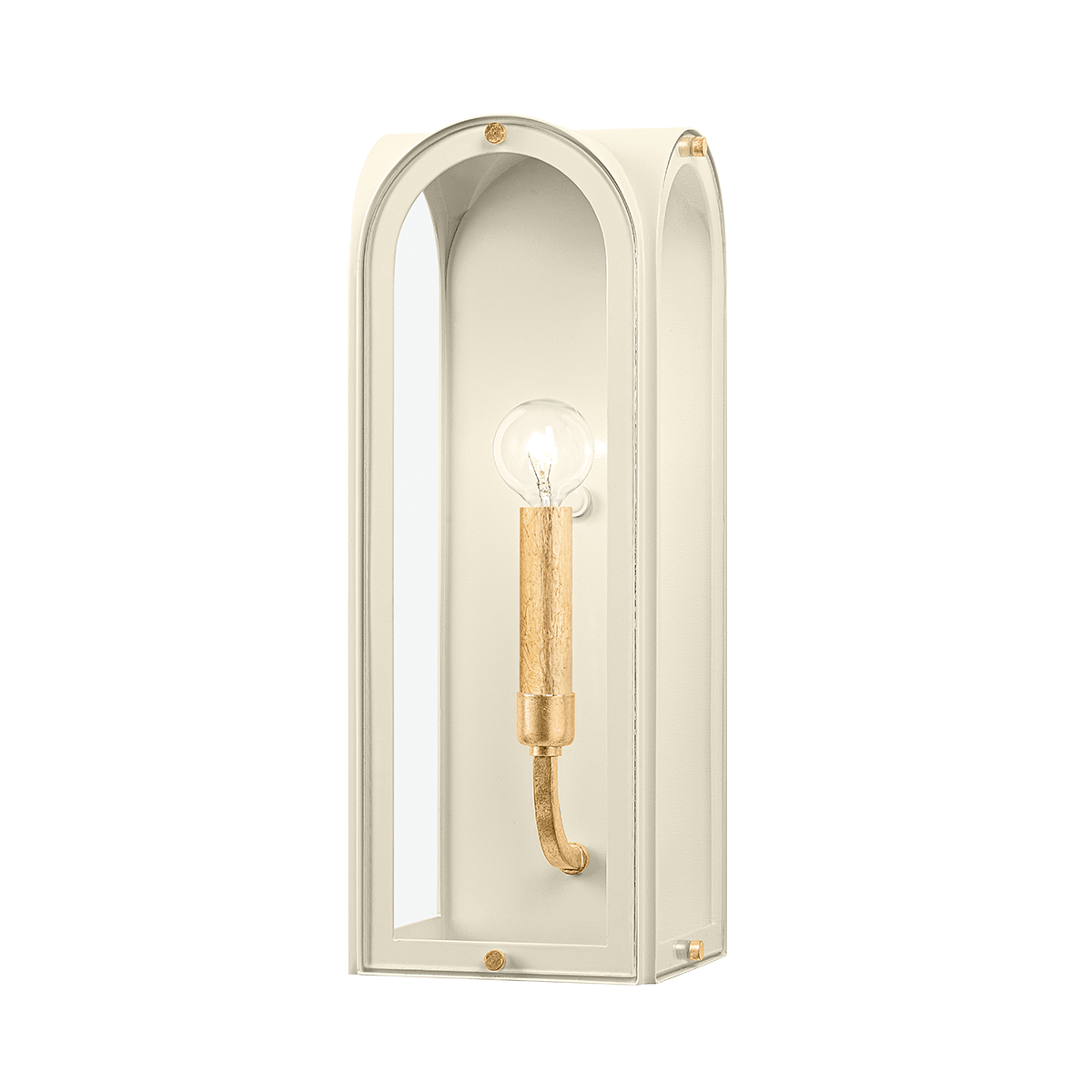 Hudson Valley Lincroft Wall Sconce Vintage Gold Leaf, Soft Sand