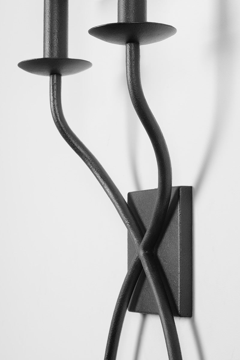 Troy Lomita Wall Sconce Forged Iron Detail 2