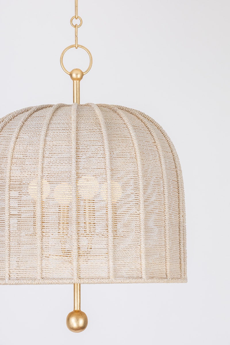 Troy Lonnie Pendant Vintage Gold Leaf Detail 4