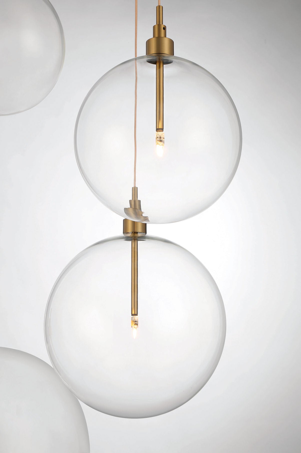 Meridian 5-Light Pendant in Natural Brass